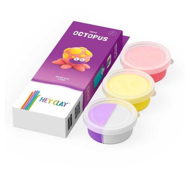 Klei Hey Clay Octopus 3 potjes