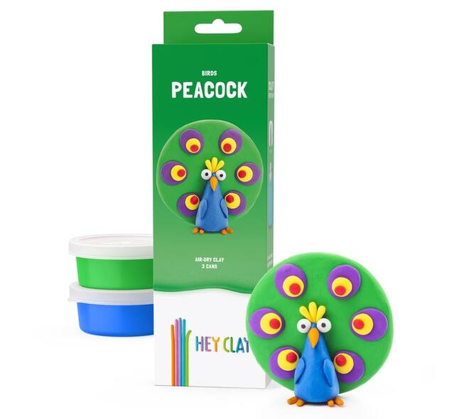 Klei Hey Clay Peacock 3 potjes