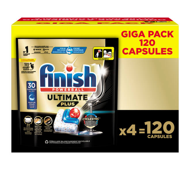 Vaatwastabletten Finish Ultimate plus 120 stuks gigapack