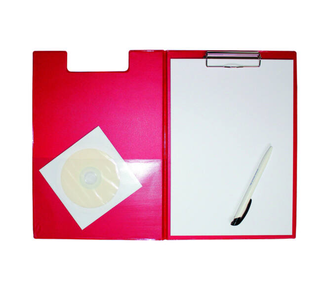 Klembordmap MAUL A4 staand PVC met penlus rood
