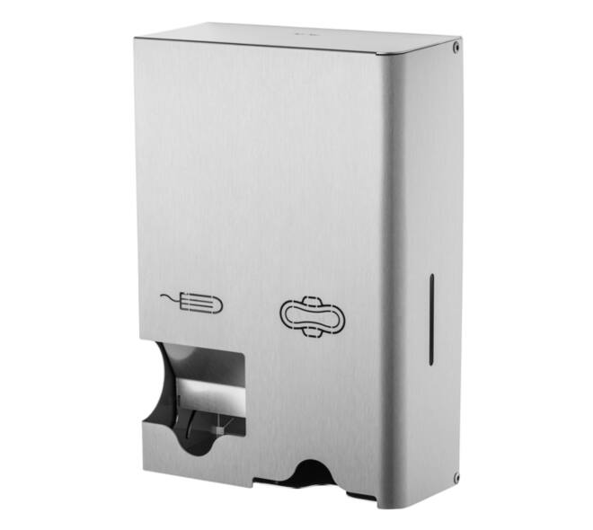 Dameshygiënedispenser MediQo-line klein RVS fingerprint coating