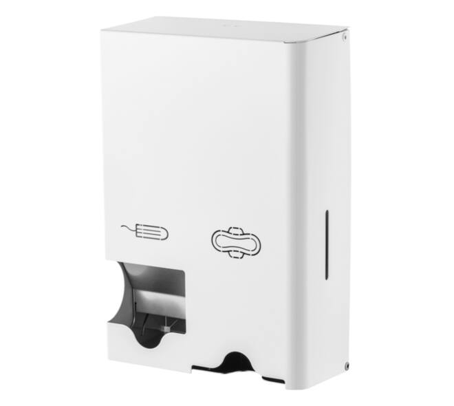 Dameshygiënedispenser MediQo-line klein RVS wit