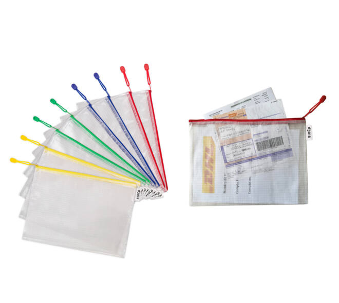 Opbergtas Djois met rits A4 assorti