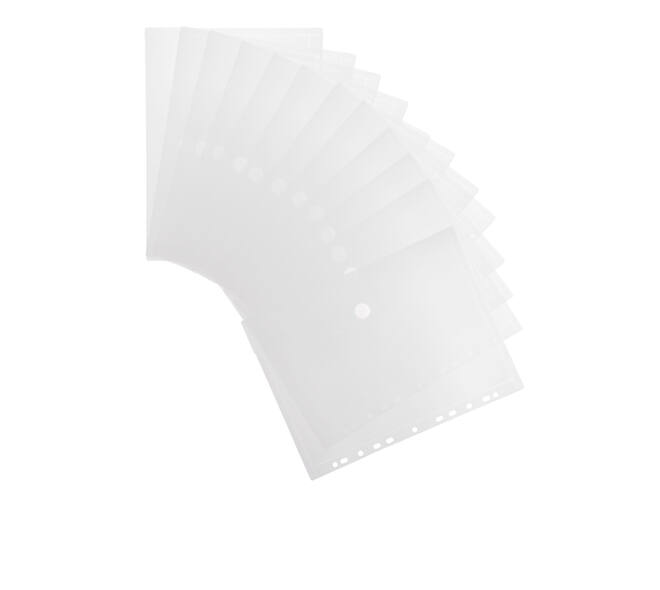 Enveloptas Djois Color Collection A4 horizontaal geperforeerd transp