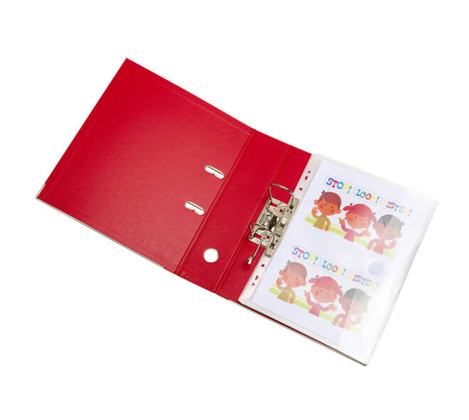 Enveloptas Djois Color Collection A4 horizontaal geperforeerd transp