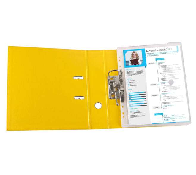 Enveloptas Djois Color Collection A4 horizontaal geperforeerd transp