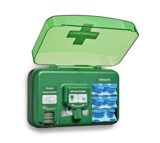 Wond dispenser Cederroth - Salvequick blauw