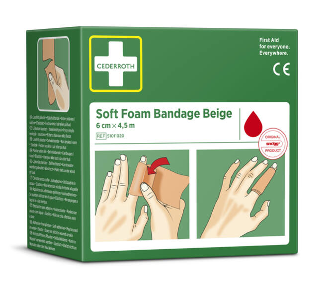 Bandage Cederroth Soft Foam 6cmx4,5m beige