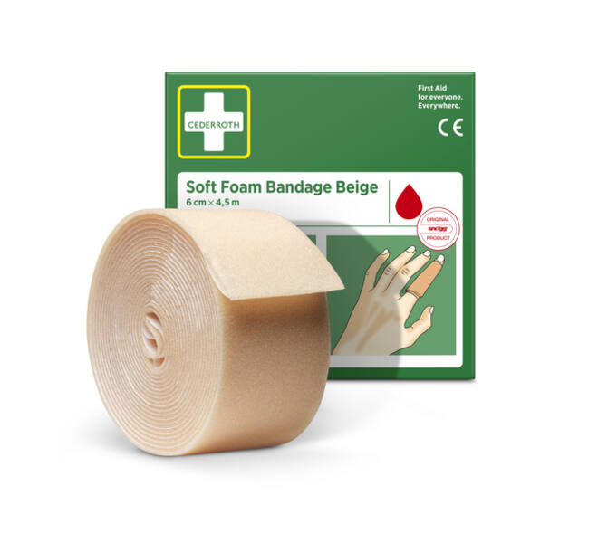 Bandage Cederroth Soft Foam 6cmx4,5m beige