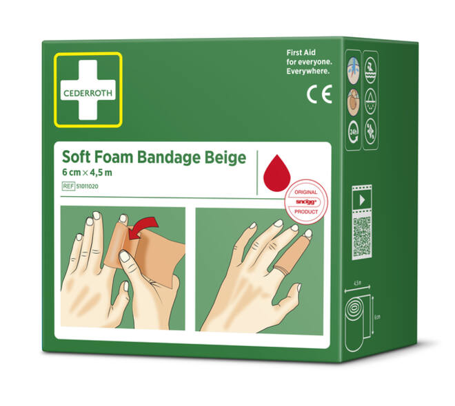 Bandage Cederroth Soft Foam 6cmx4,5m beige