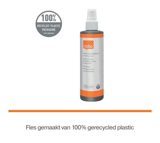 Whiteboardreinigingsspray Nobo waterbasis 250ml