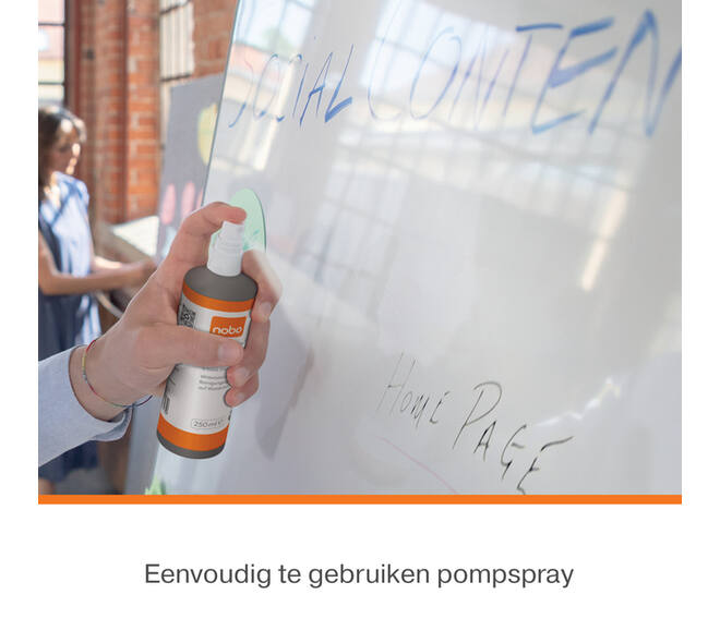 Whiteboardreinigingsspray Nobo waterbasis 250ml