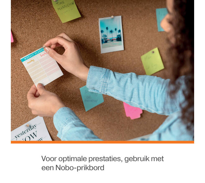 Punaises Nobo hout voor memobord 40 stuks