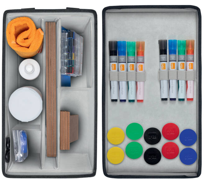 Whiteboard accessoire kit Nobo in draagtas