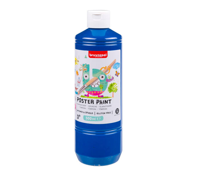 Plakkaatverf Bruynzeel diepblauw fles à 500ml