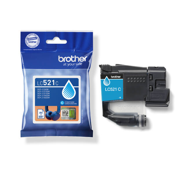 Inktcartridge Brother LC-521C blauw