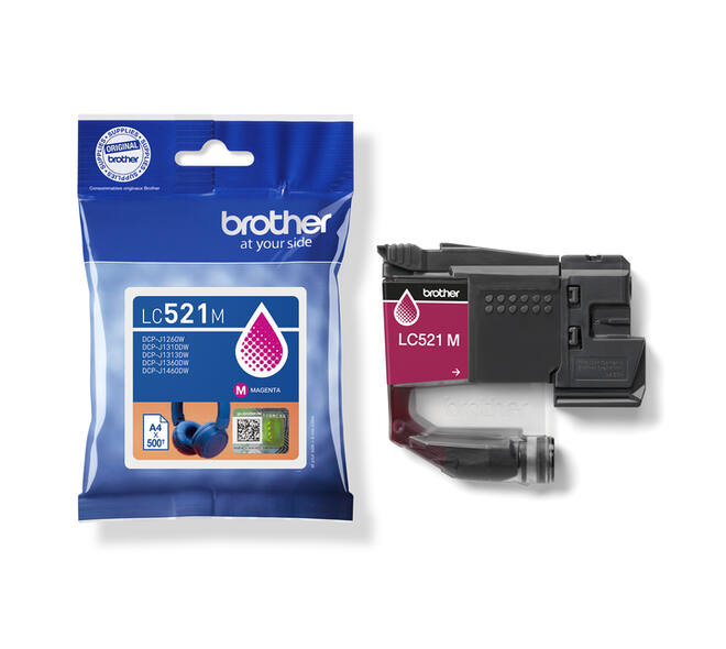 Inktcartridge Brother LC-521M rood