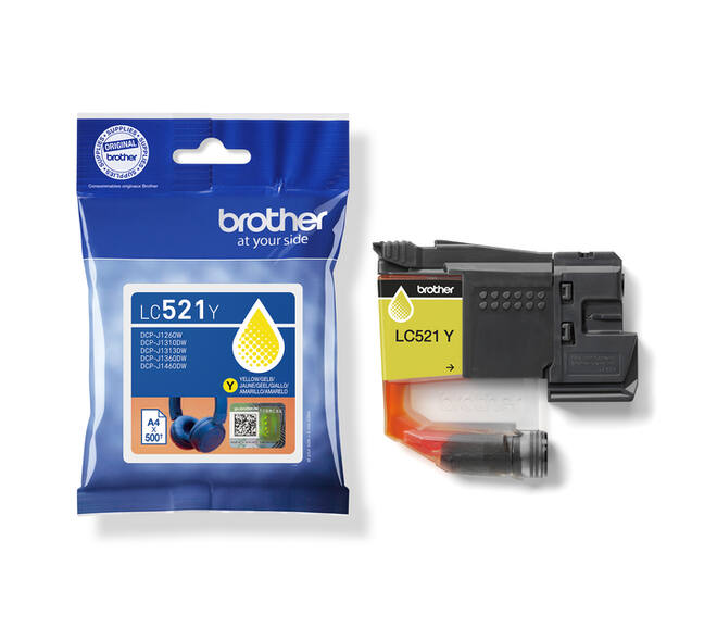 Inktcartridge Brother LC-521Y geel