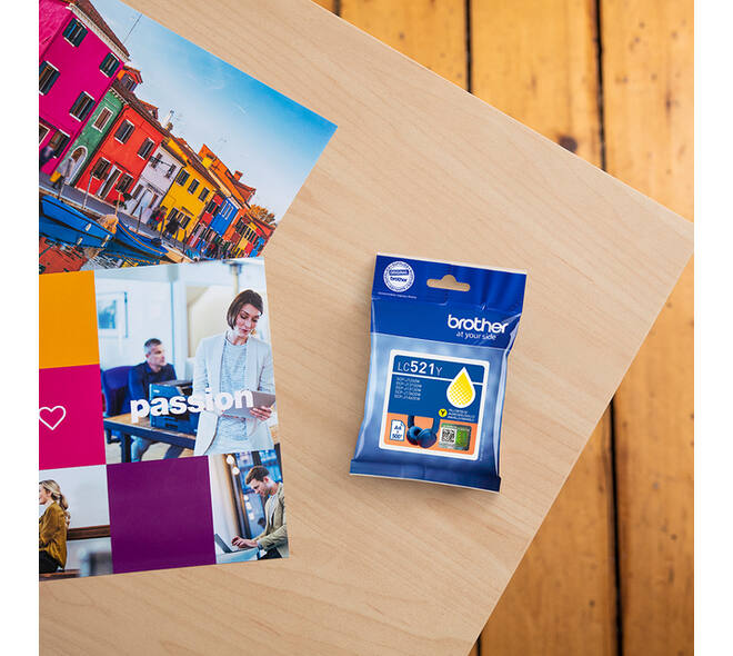 Inktcartridge Brother LC-521Y geel