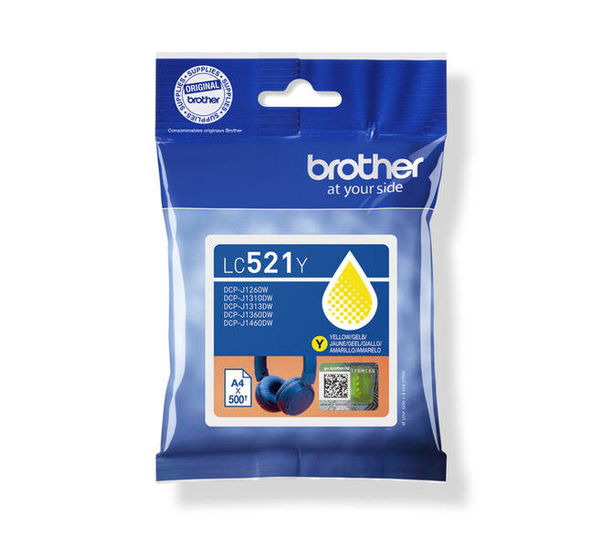 Inktcartridge Brother LC-521Y geel