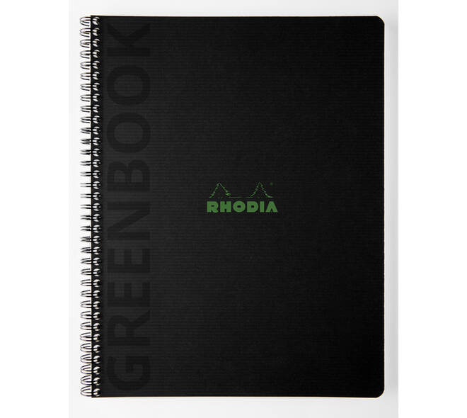 Notitieboek Rhodia Greenbook recycled A4+ lijn 160 pagina's 90gr sc