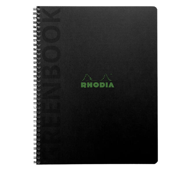 Notitieboek Rhodia Greenbook recycled A5+ lijn 160 pagina's 90gr hc