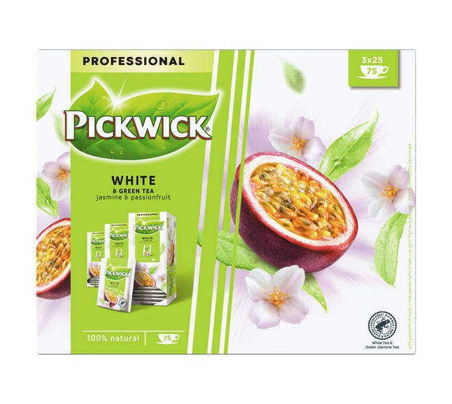 Thee Pickwick white & green jasmin & passionfruit 25x1.5gr