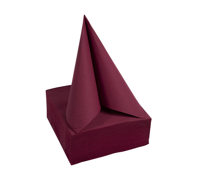 Servet Pronappe 1/4 vouw 2-laags 380x380mm 40 vel bordeauxrood