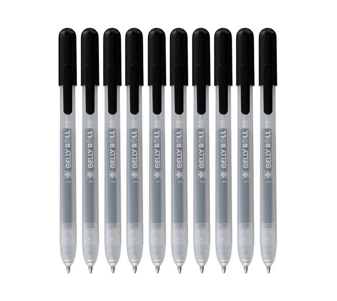 Gelschrijver Sakura Gelly Roll Classic 08 klikfunctie zwart 10 stuks