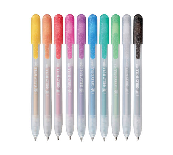 Gelschrijver Sakura Gelly Roll Metallic 08 klikfunctie assorti 10st