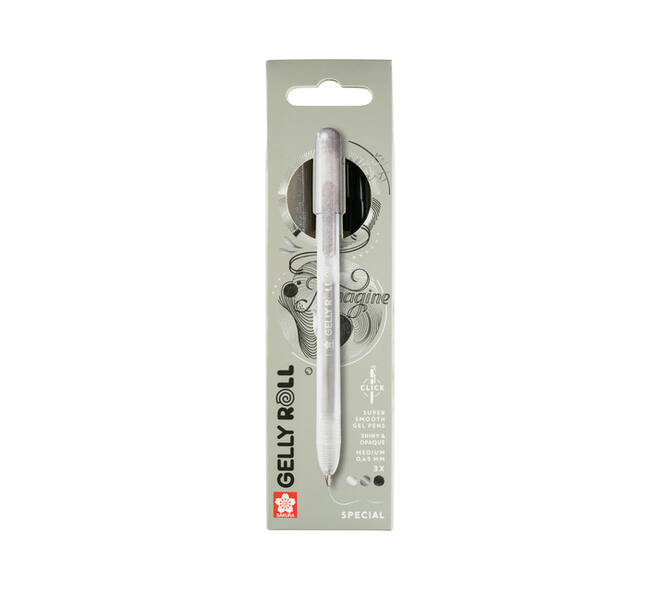 Gelschrijver Sakura Gelly Roll Special 08 klikfunctie set à 3 zilver