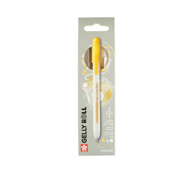 Gelschrijver Sakura Gelly Roll Special 08 klikfunctie set à 3 goud