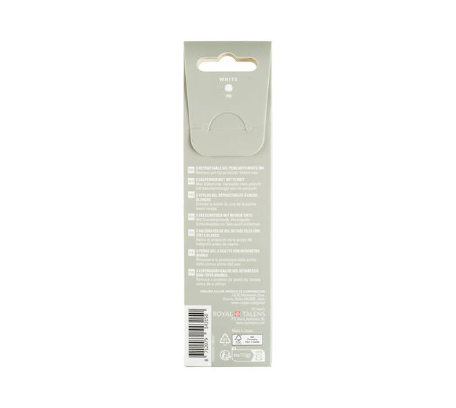 Gelschrijver Sakura Gelly Roll Classic 08 klikfunctie set à 3  wit