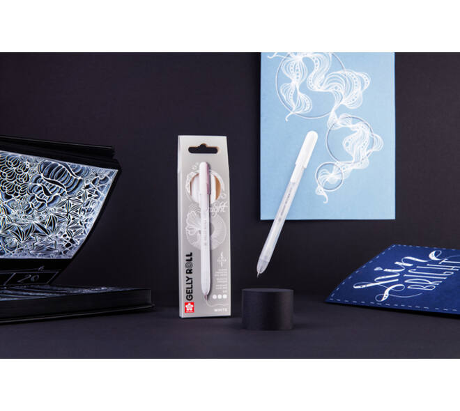 Gelschrijver Sakura Gelly Roll Classic 08 klikfunctie set à 3  wit