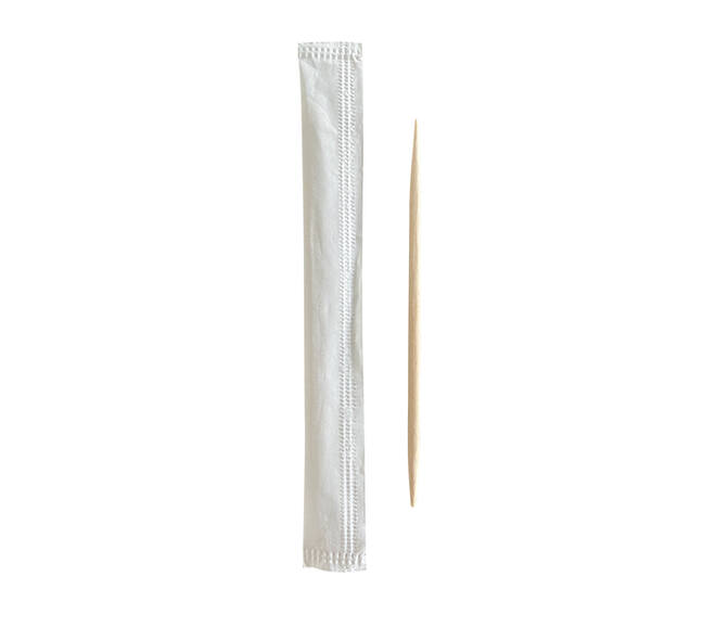 Tandenstoker Papstar Pure per stuk verpakt dispenser à 1000 stuks hout