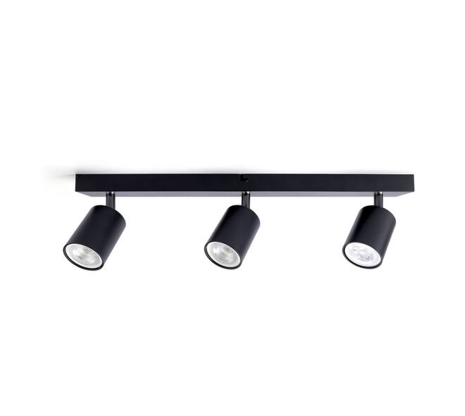Plafondspot Integral Siena 3 spot IP20 GU10 zwart
