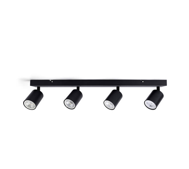 Plafondspot Integral Siena 4 spot IP20 GU10 zwart