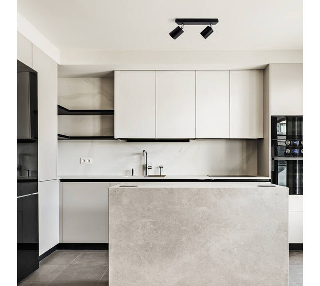 Plafondspot Integral Siena 2 spot IP20 GU10 zwart