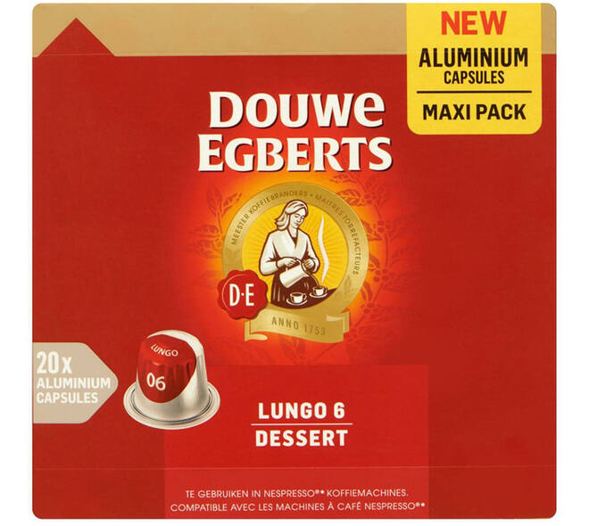 Koffiecups Douwe Egberts Lungo dessert 20 stuks