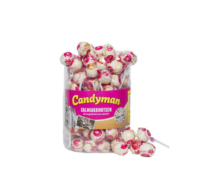 Lolly Candyman Salmiakknotsen 60 stuks