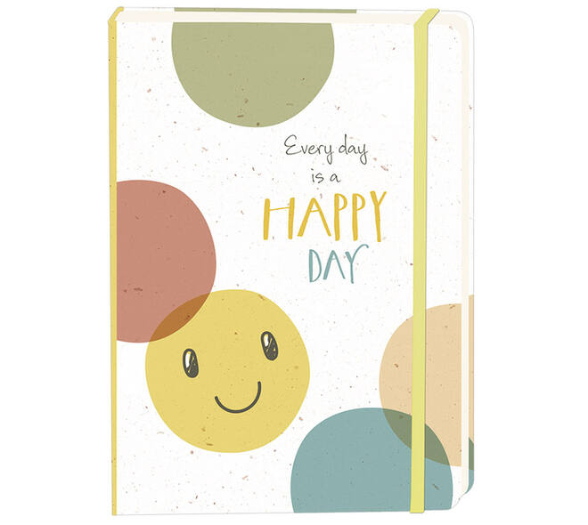 Notitieboek Smiley Happy Day A5 lijn 92 pagina's softcover