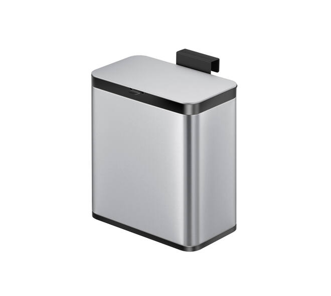 Afvalbak EKO Puro klein 7 liter zilver