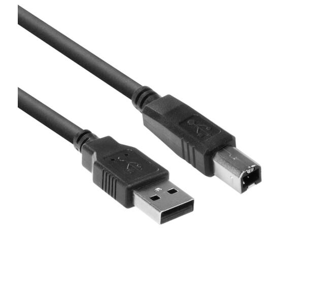 Kabel ACT USB 2.0 A male - USB B male 1 meter