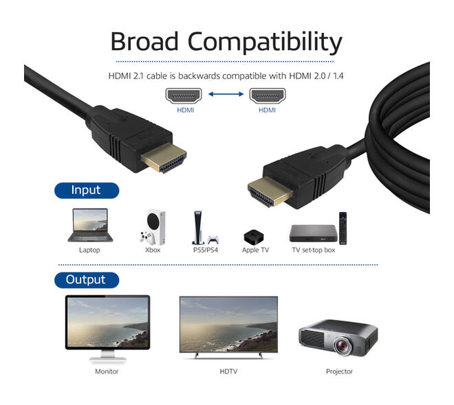 Kabel ACT HDMI ETH8K M/M zwart 2 meter