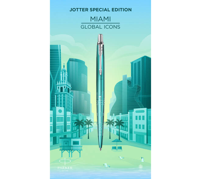Balpen Parker Jotter special edition Miami turquoise CT medium