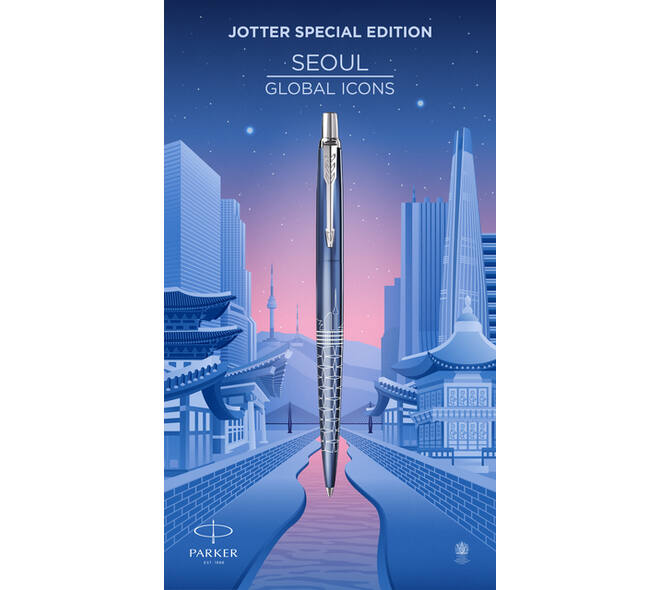 Balpen Parker Jotter special edition Seoul blue CT medium