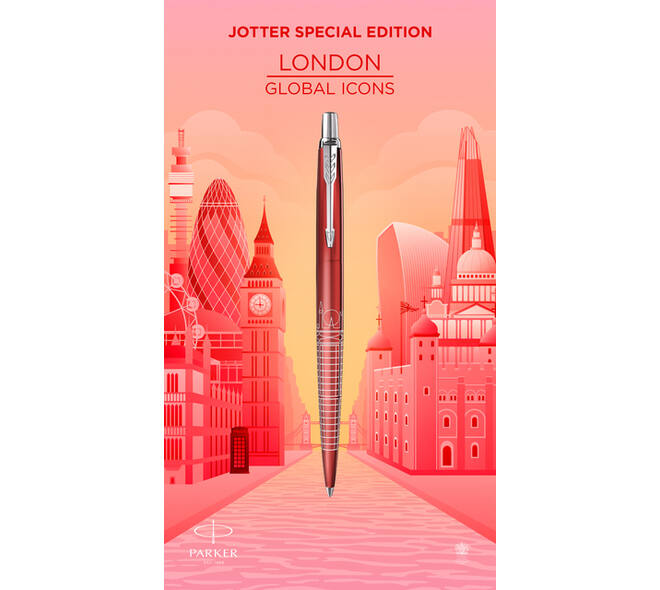 Balpen Parker Jotter special edition London red CT medium