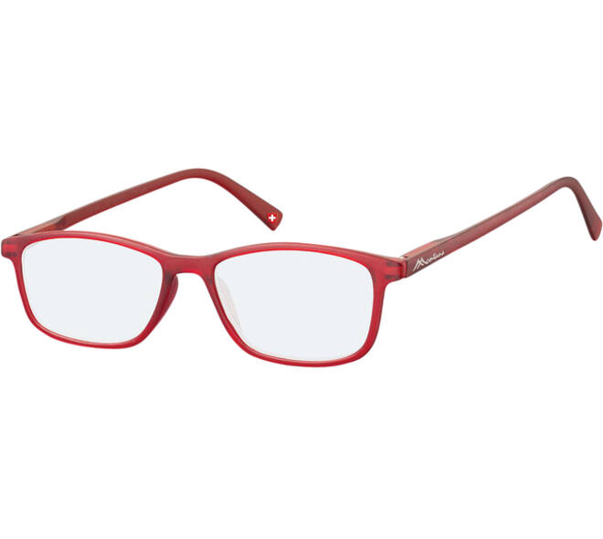Bril  Montana +0.00 dpt blue light filter rood