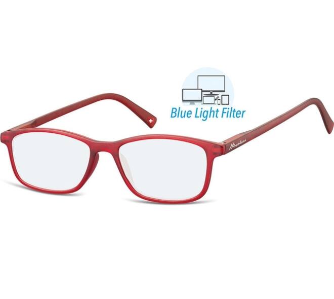 Leesbril  Montana +1.50 dpt blue light filter rood