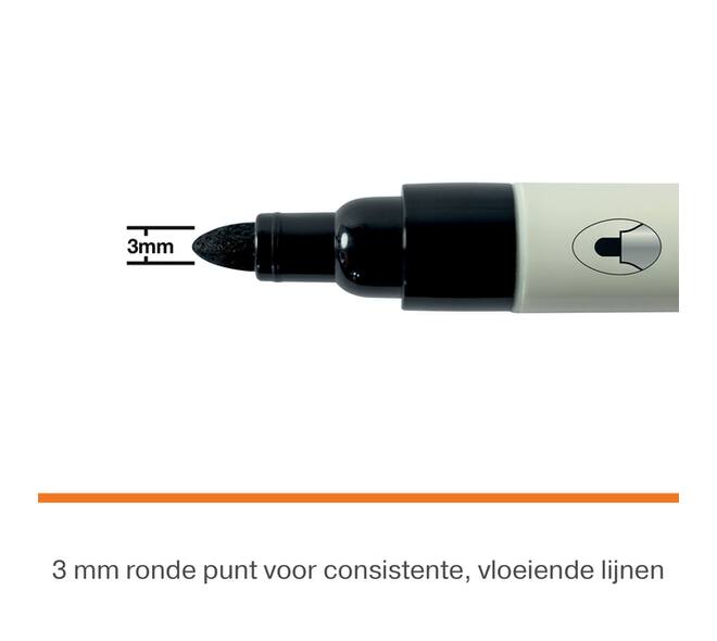 Whiteboardmarker Nobo ronde punt 3mm zwart